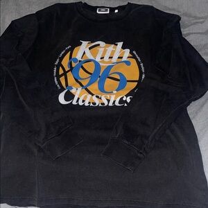 Kith Men's Black and Blue Crewneck long sleeve tee. Size L